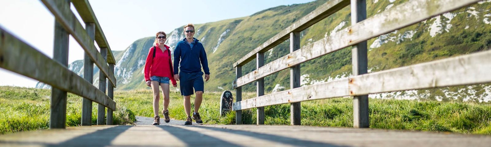 Couple walking at Samphire Hoe