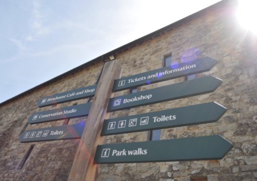 Signpost at a National Trust property