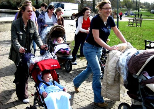 A group of mums walking