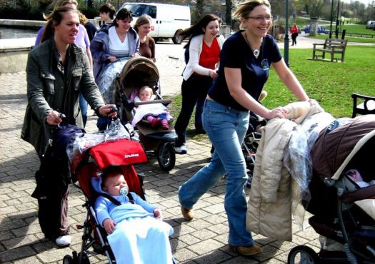 A group of mums walking