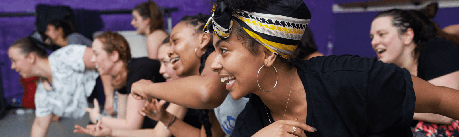 Women taking part in a dance exercise class