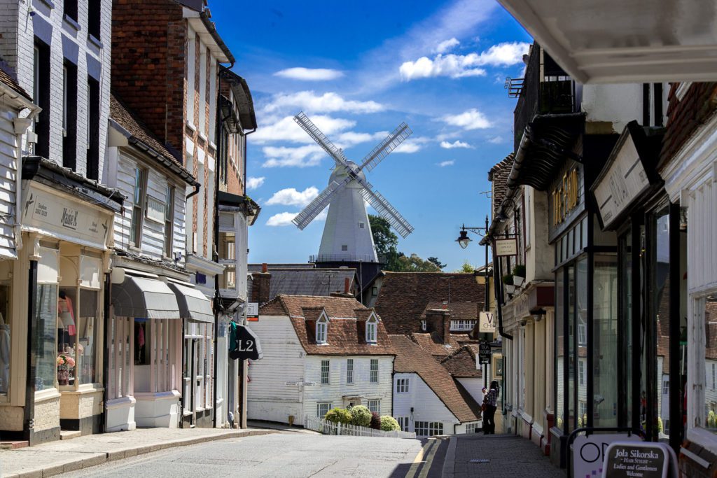 Cranbrook High Street and windmill