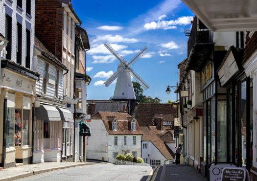 Cranbrook High Street and windmill