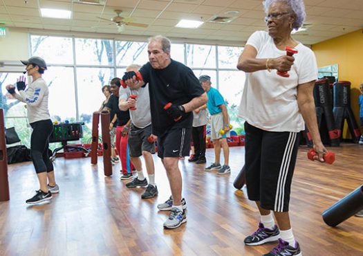 Exercise class for people with parkinsons