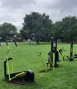 outdoor gym equipment in park