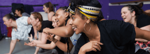 Women taking part in a dance exercise class