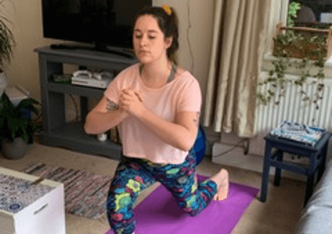 Women exercising at home