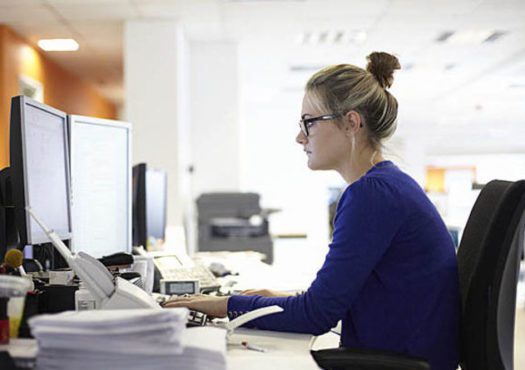 Woman sitting at desk