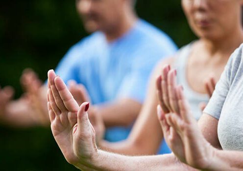 People doing tai chi