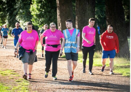 group of walkers at parkrun