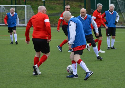 men playing walking football