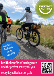 Everyday Active poster with person riding a bike