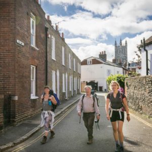 people walking in canterbury