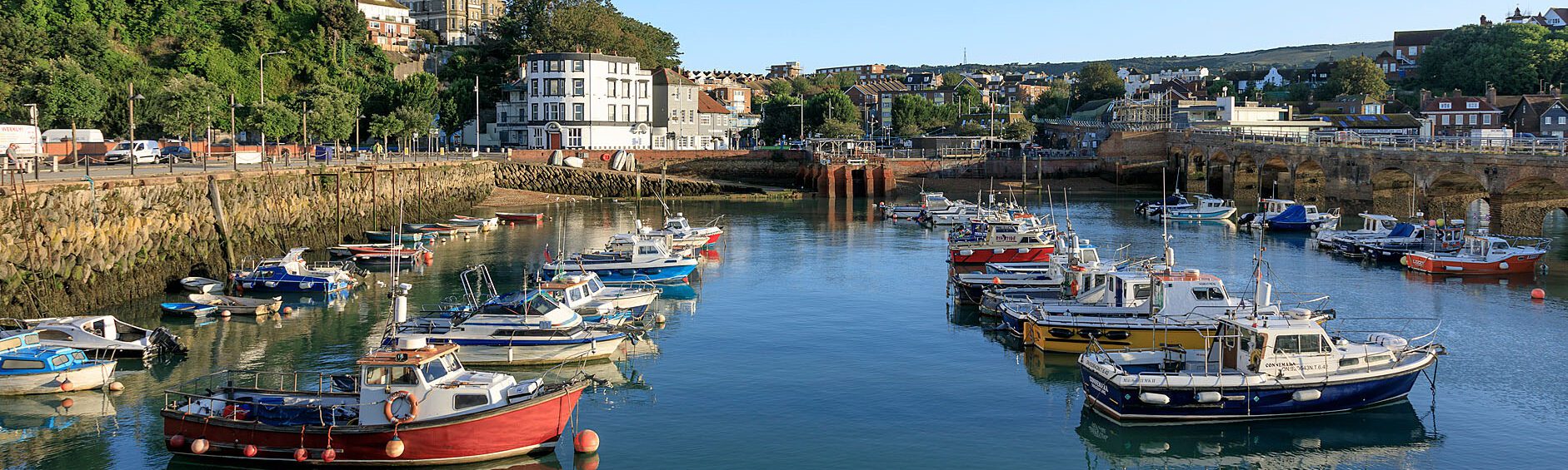 view of boats in the harbour