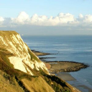 view of white cliffs