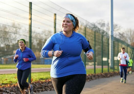 Women running in the park