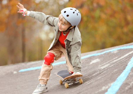 Child skateboarding